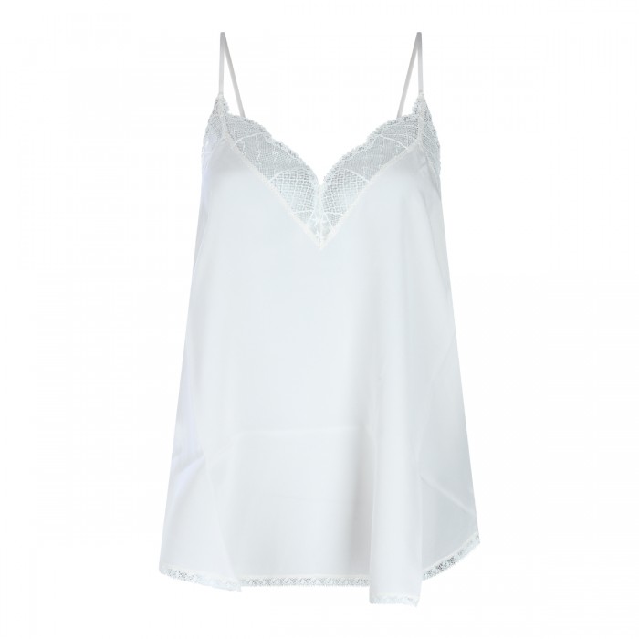 WHITE SILK TOP