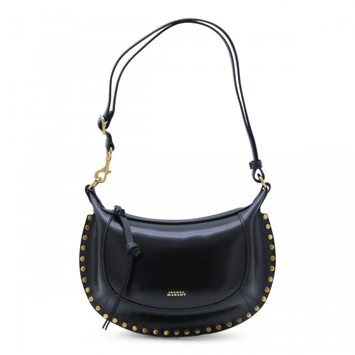 BLACK LEATHER OSKAN MOON...