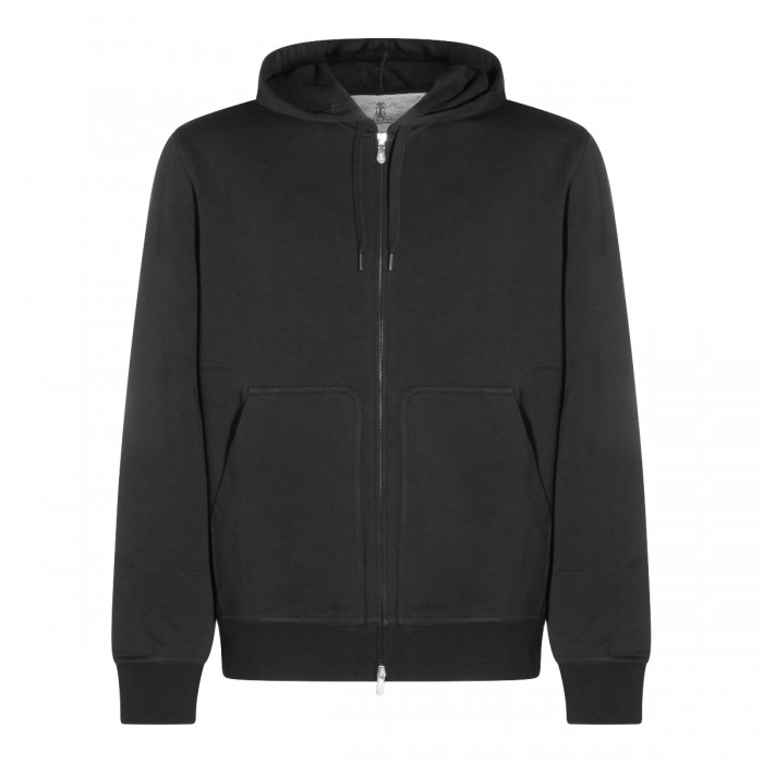 BLACK COTTON SWEATSHIRT