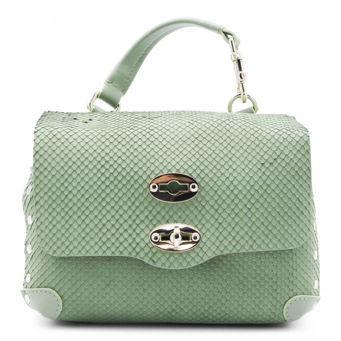 GREEN LEATHER POSTINA BABY...
