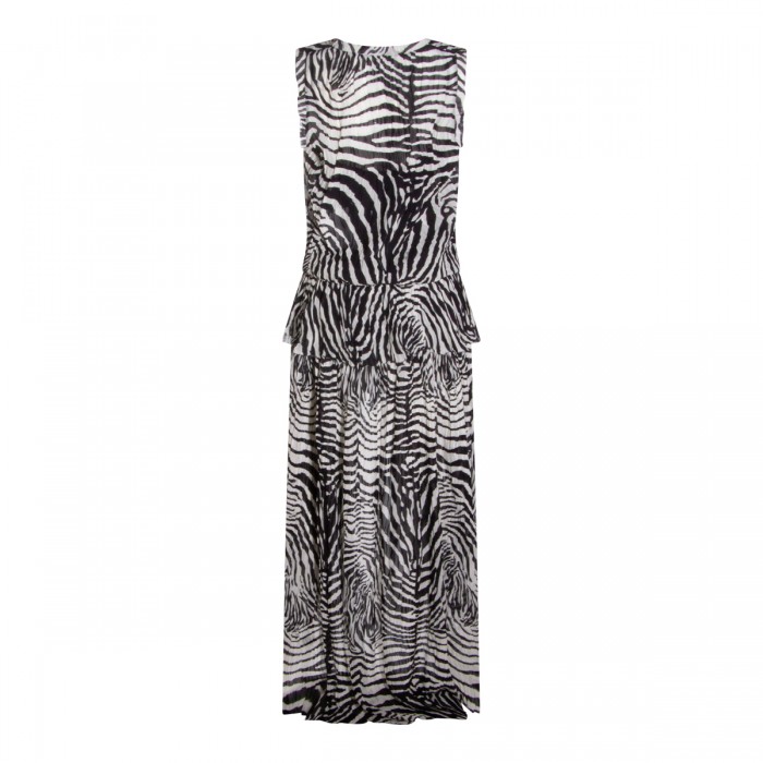 BLACK AND WHITE VISCOSE DRESS 2