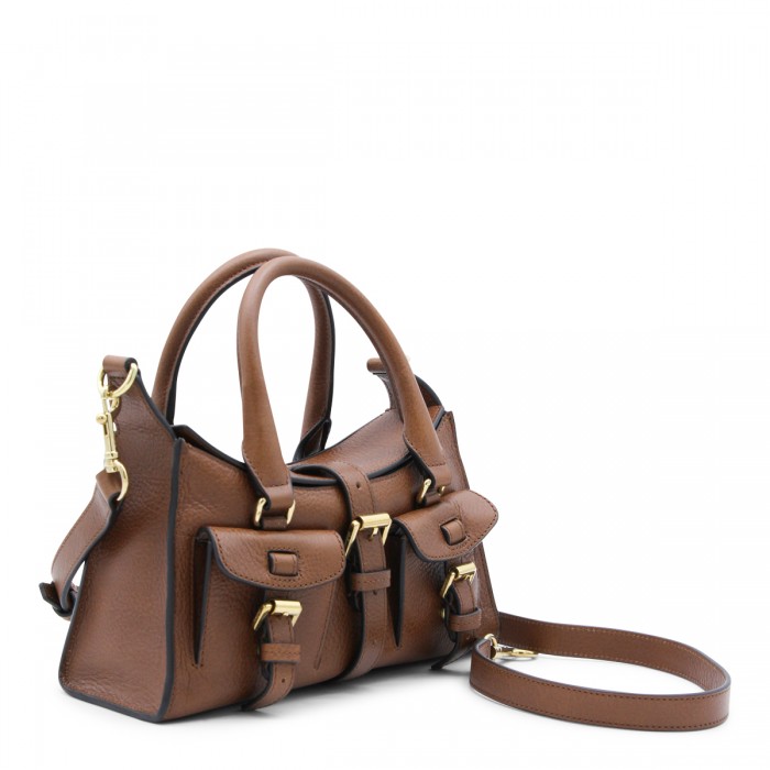 BROWN LEATHER MINI ROXANNE... 2