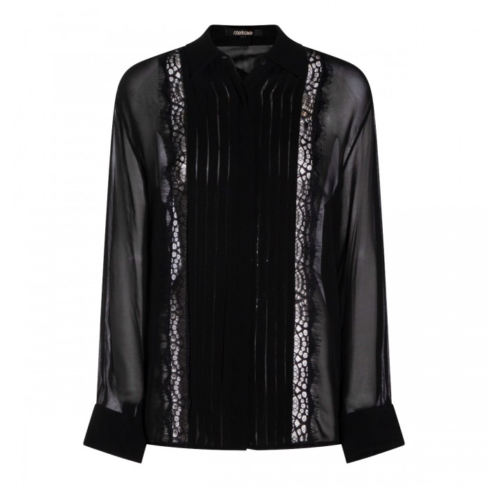 BLACK SILK SHIRT