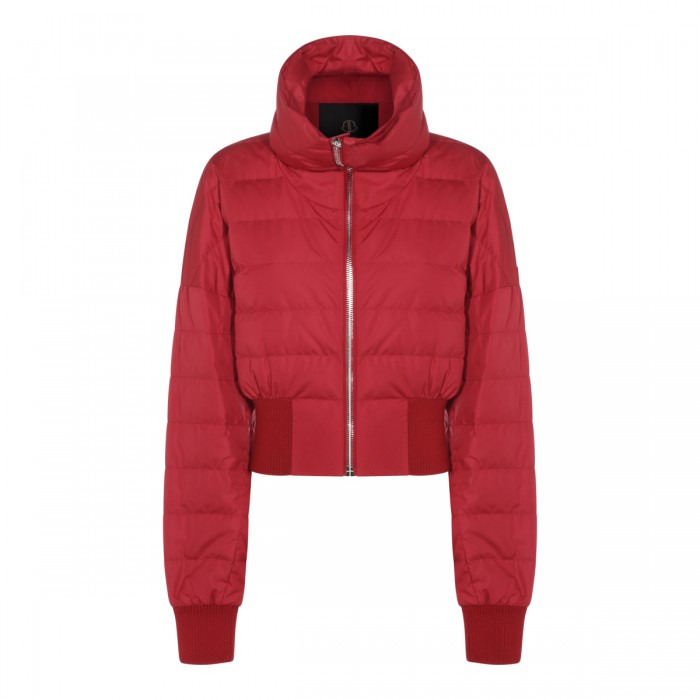 RED CROPPED DOWN JACKET