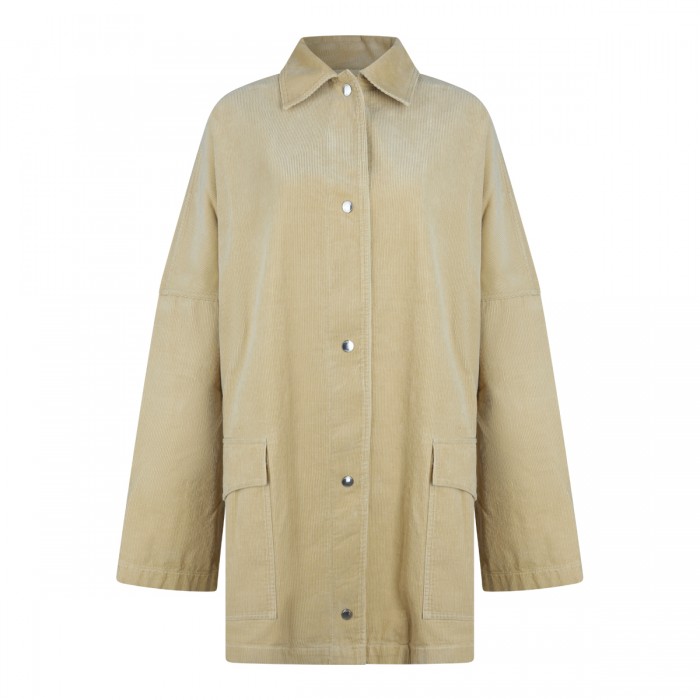 BEIGE COTTON CASUAL JACKET