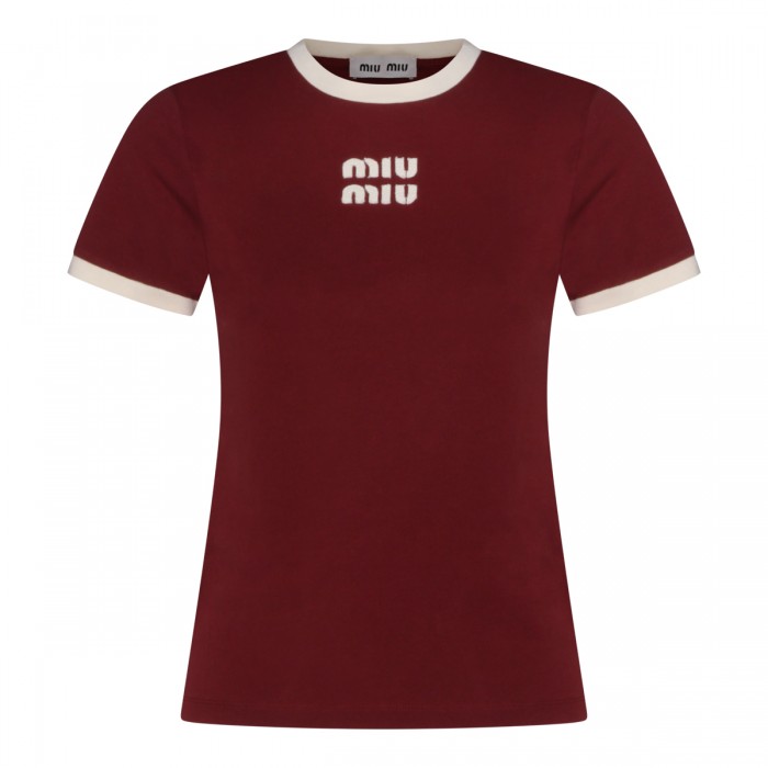 DARK RED COTTON T-SHIRT