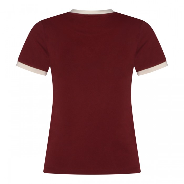 DARK RED COTTON T-SHIRT 2