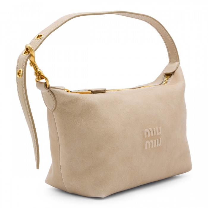BEIGE LAMB POUCH MINI BAG 2