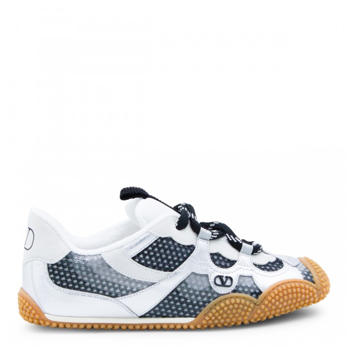 WHITE AND BLACK LEATHER...