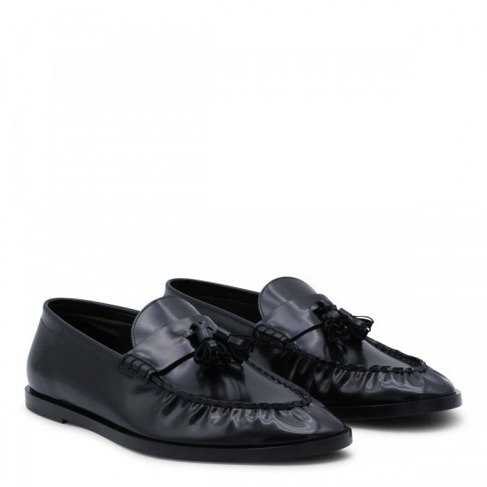 BLACK LEATHER LOAFERS 2
