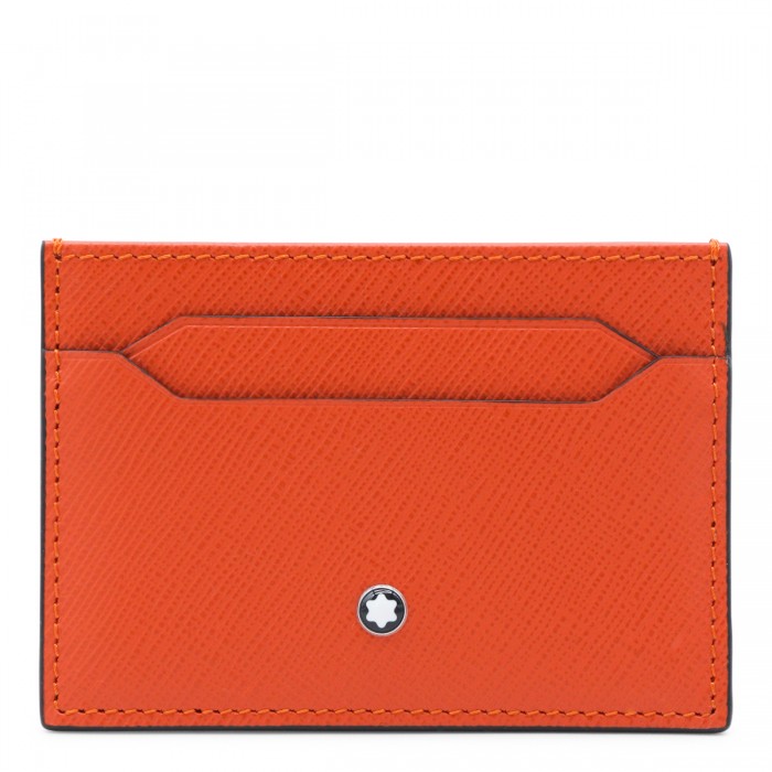 ORANGE LEATHER CARD HOLDER