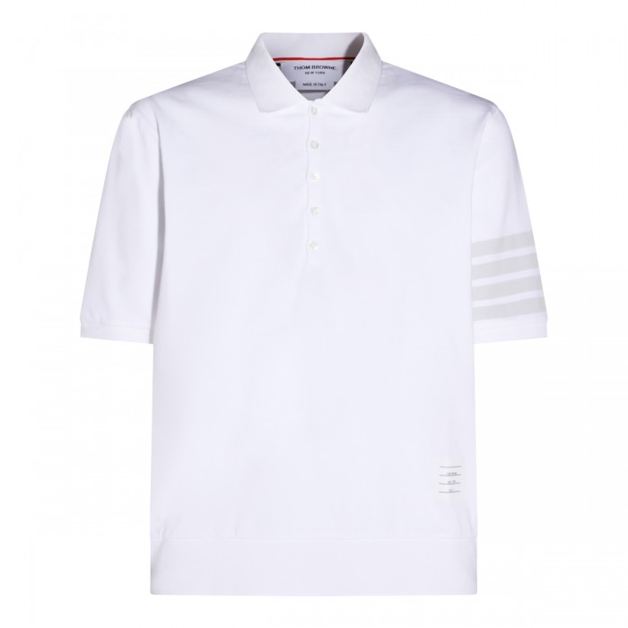 WHITE COTTON POLO SHIRT