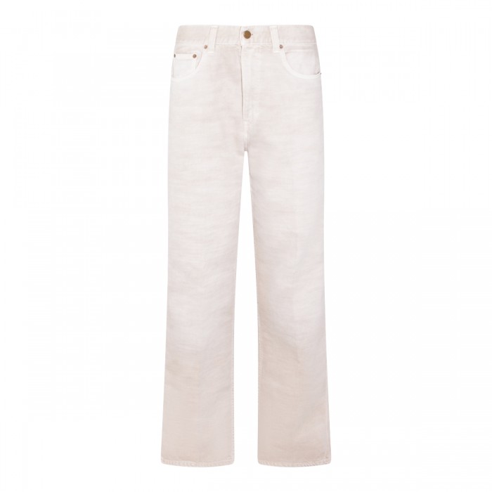WHITE COTTON JEANS
