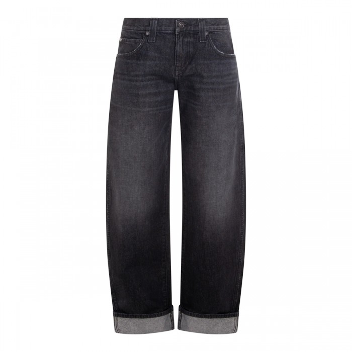 BLACK COTTON JEANS