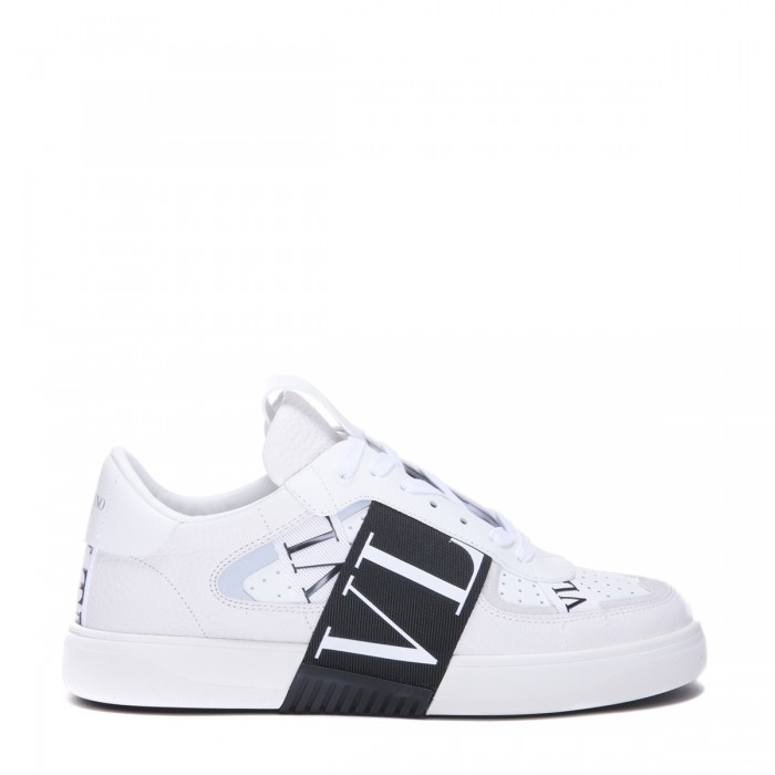 WHITE AND BLACK LEATHER...