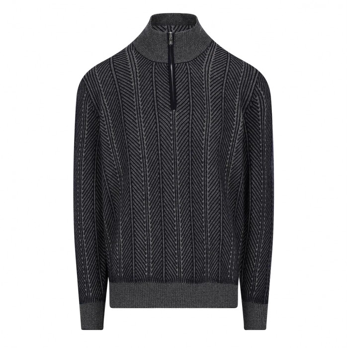 NAVY AND GREY CASHMERE...