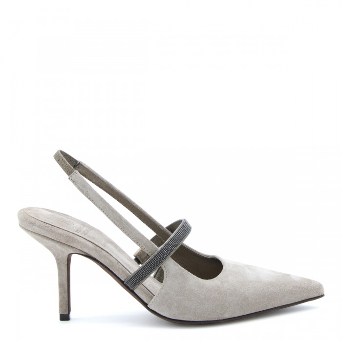 GREY SUEDE MONILI CHAIN...