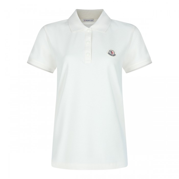 WHITE COTTON POLO SHIRT