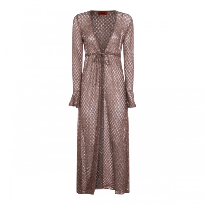 BROWN VISCOSE CARDIGAN