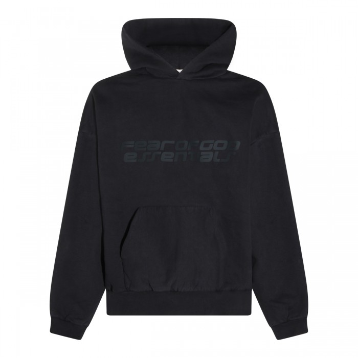 BLACK COTTON SWEATSHIRT