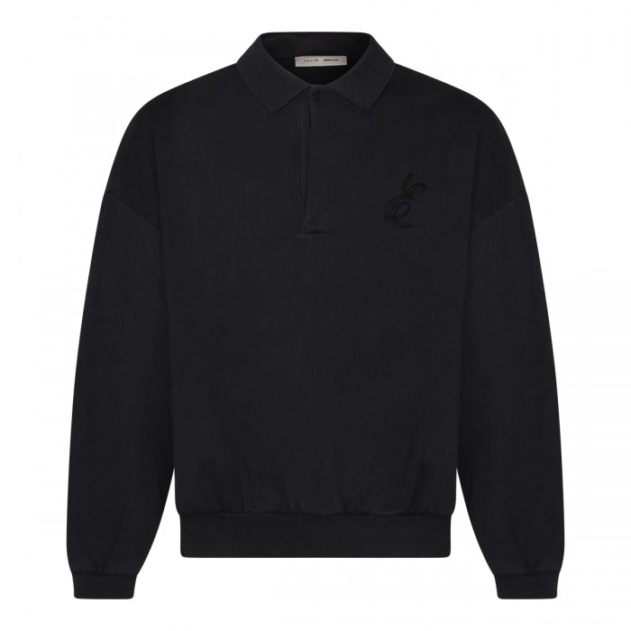 BLACK COTTON SWEATSHIRT