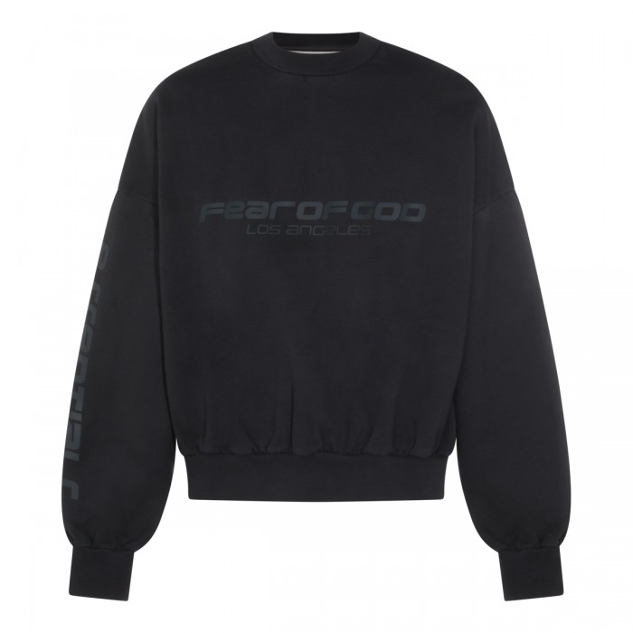 BLACK COTTON SWEATSHIRT