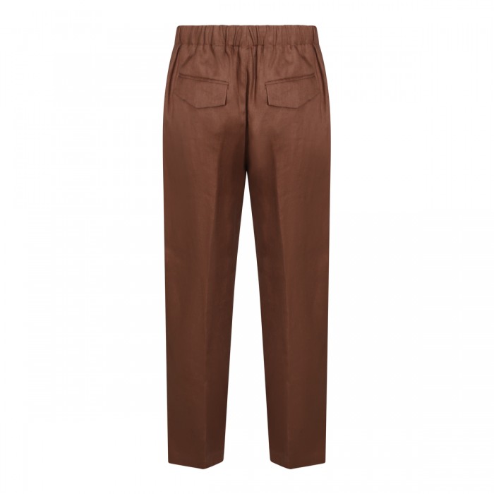 BROWN LINEN PANTS 2