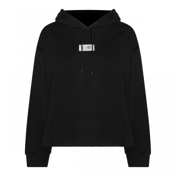 BLACK COTTON SWEATSHIRT