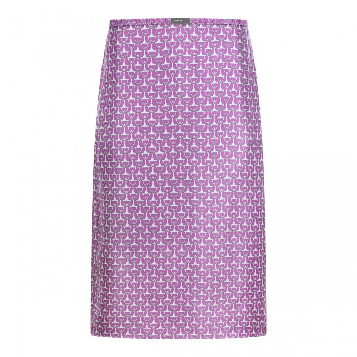PINK SILK SKIRT