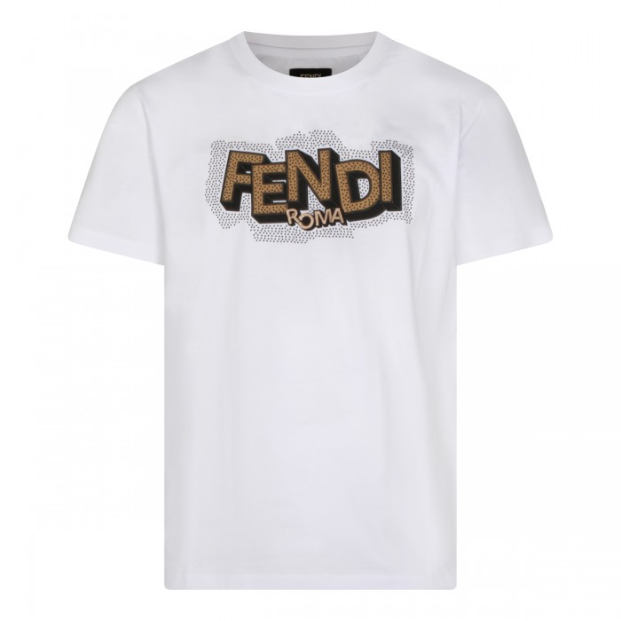 WHITE COTTON T-SHIRT