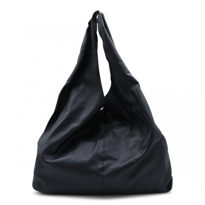 BLACK LEATHER NEW BINDLE TOTE