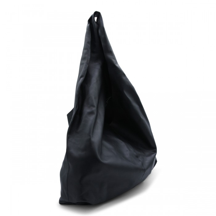 BLACK LEATHER NEW BINDLE TOTE 2