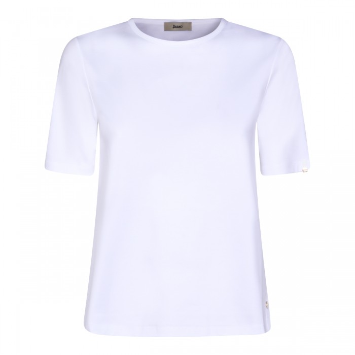 WHITE COTTON T-SHIRT