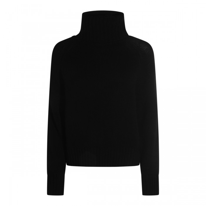 BLACK WOOL KNITWEAR