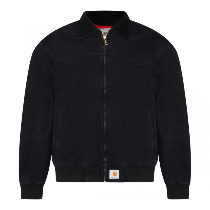 BLACK COTTON CASUAL JACKET