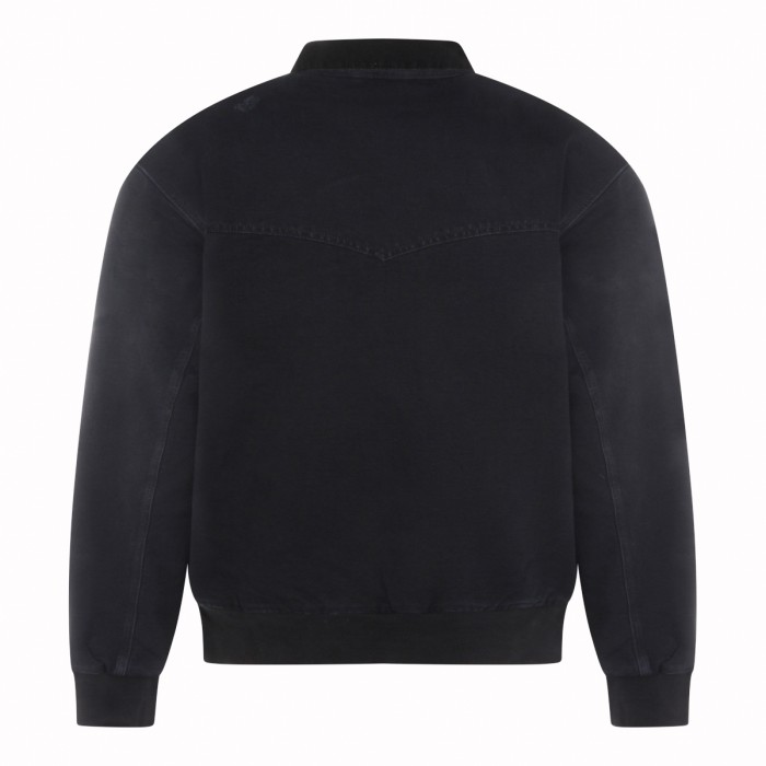 BLACK COTTON CASUAL JACKET 2