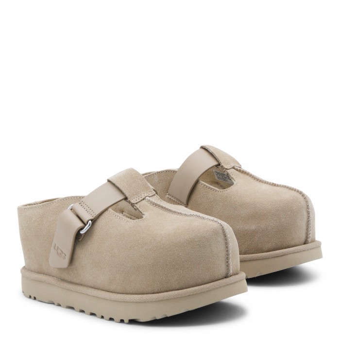 SAND GOLDENSTAR HIGH CLOGS 2
