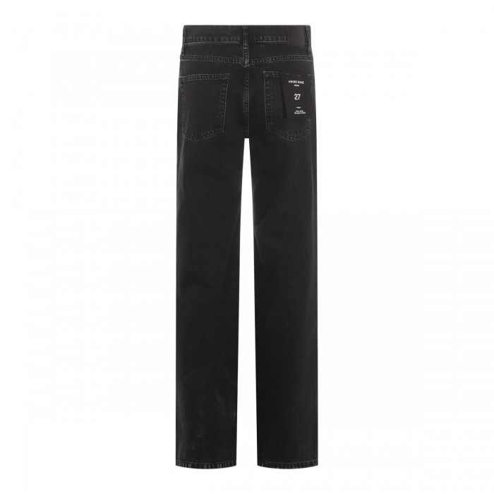 BLACK COTTON DENIM JEANS 2