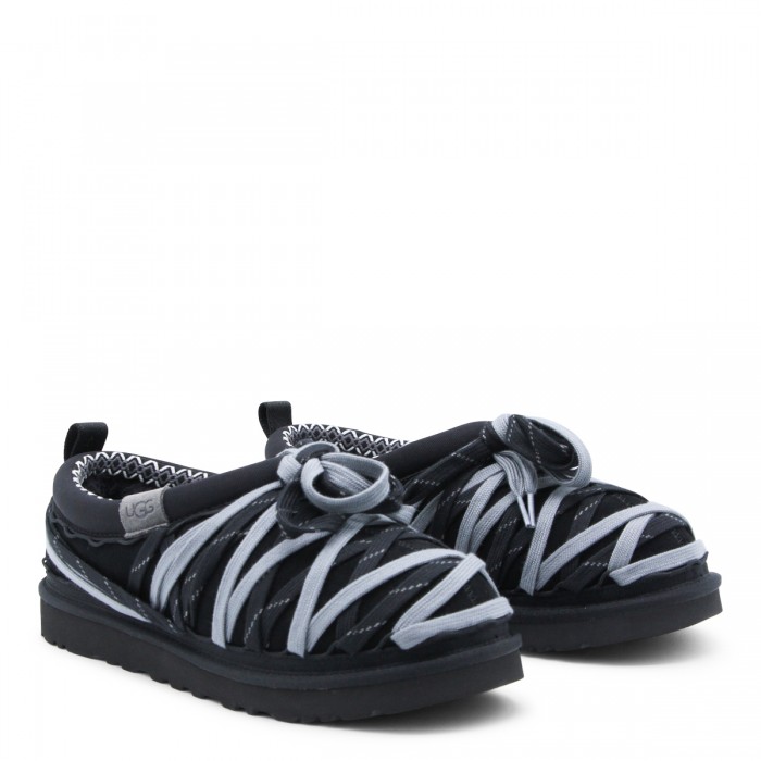 BLACK TASMAN LACES FLATS 2