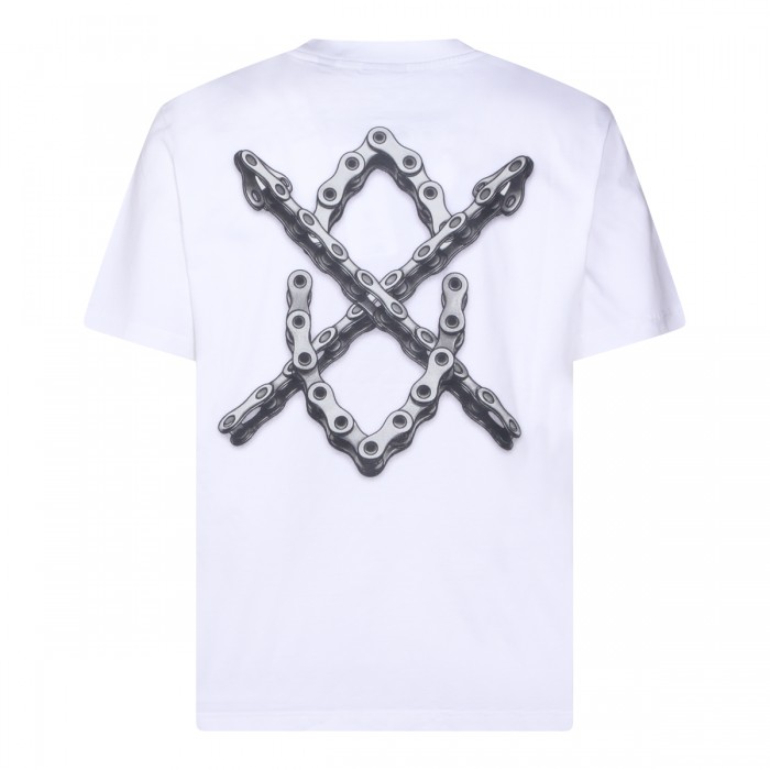 WHITE COTTON LOGO T-SHIRT 2