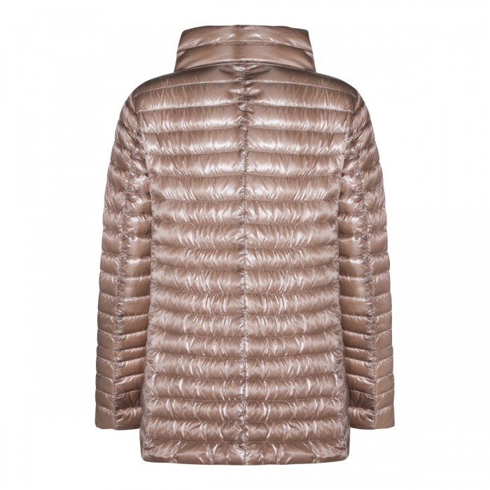 BEIGE PUFFER MIDI DOWN JACKET 2