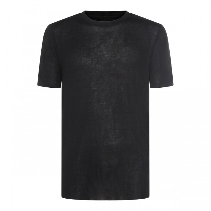 BLACK VISCOSE T-SHIRT