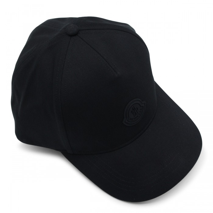 BLACK COTTON BASEBALL CAP  2