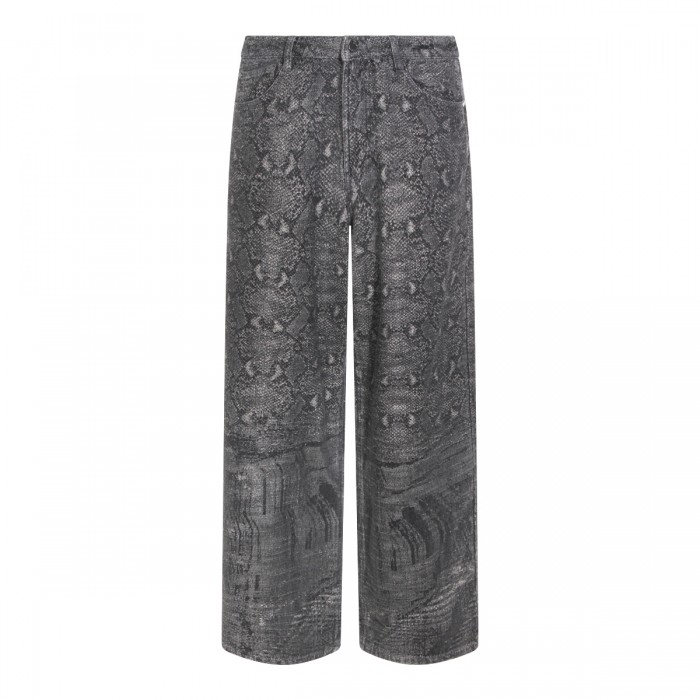 DENIM SNAKED OVERSIZED PANTS
