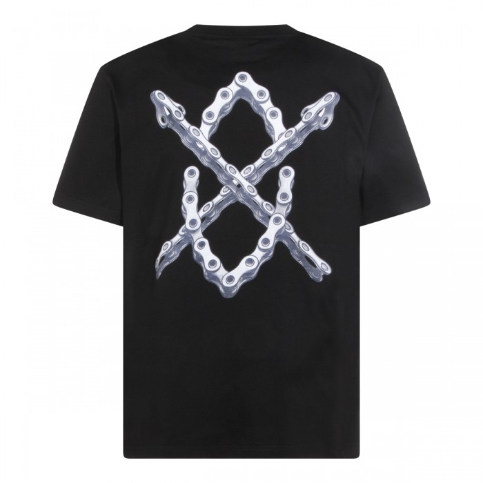 BLACK COTTON LOGO T-SHIRT 2