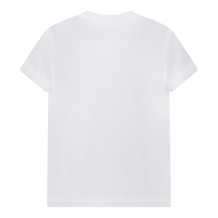 WHITE COTTON LOGO T-SHIRT 2