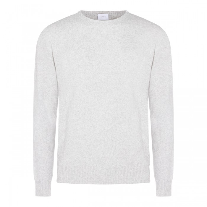 PEARL GREY COTTON KNITWEAR