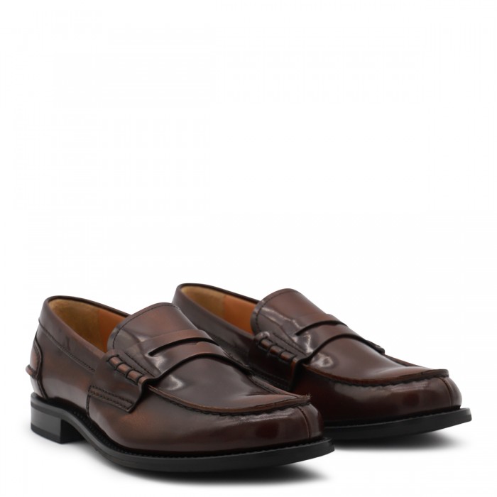 BROWN LEATHER LOAFERS 2