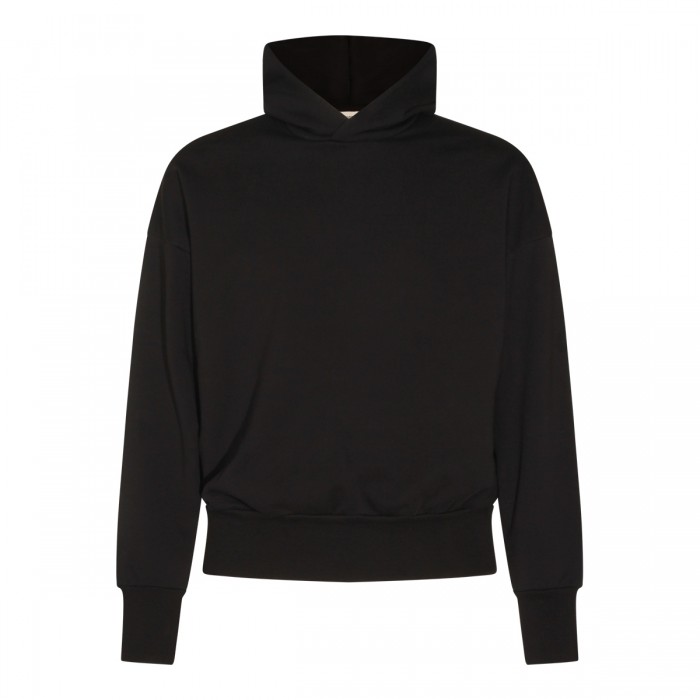 BLACK COTTON SWEATSHIRT