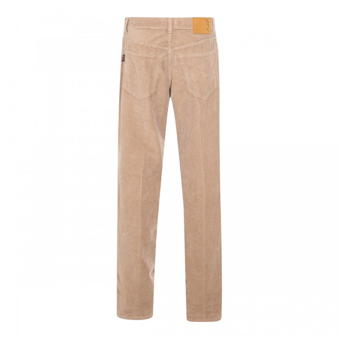 DARK BEIGE COTTON JEANS 2